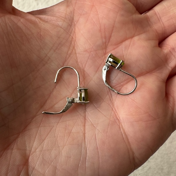 Peridot and Sterling (925) Earrings - Picture 3 of 4